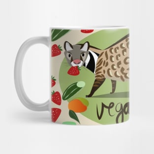 Vegan civet and fruits Mug